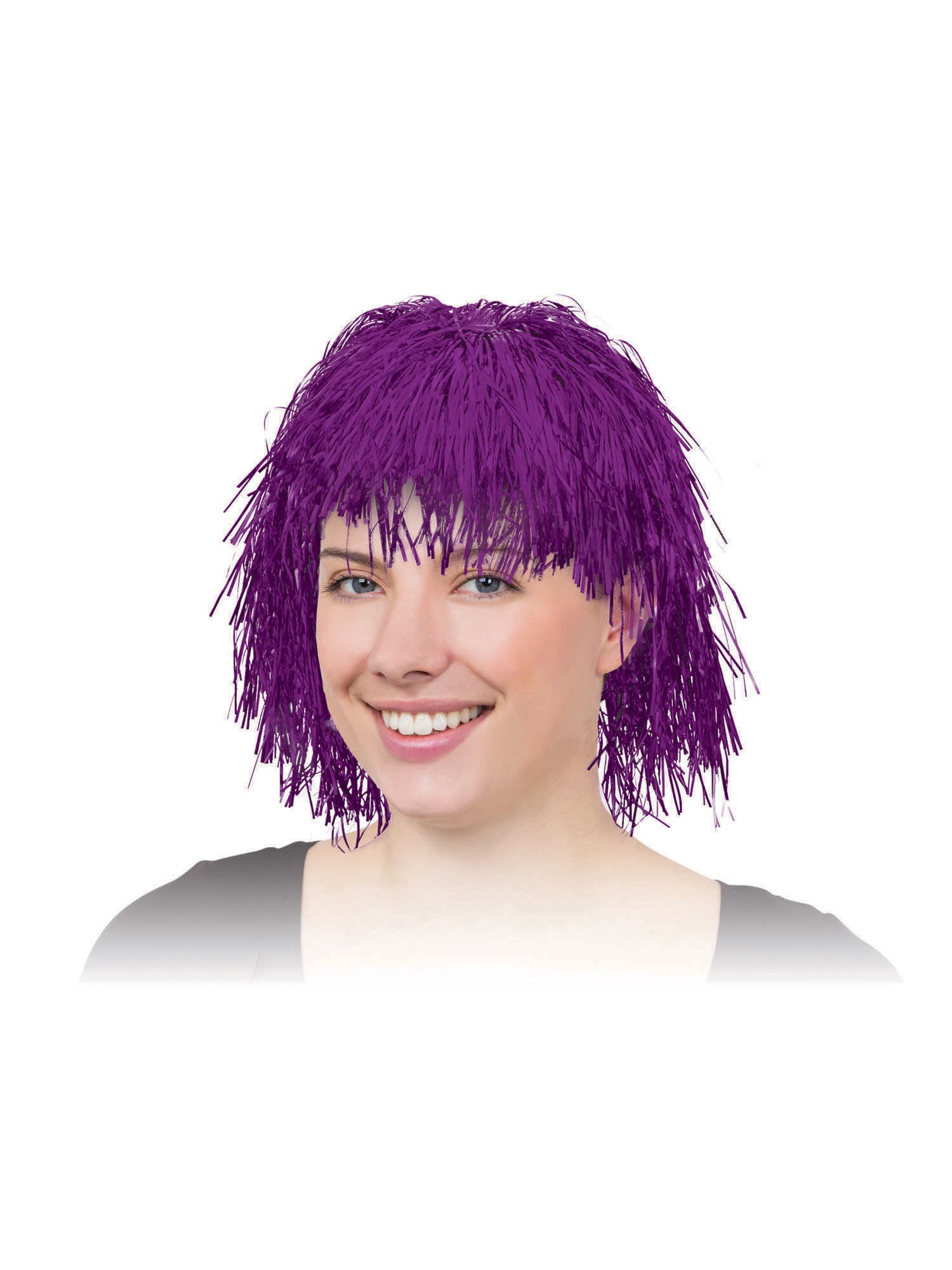 Cerise Tinsel, Cerise, Forum, Wigs, One Size, Front