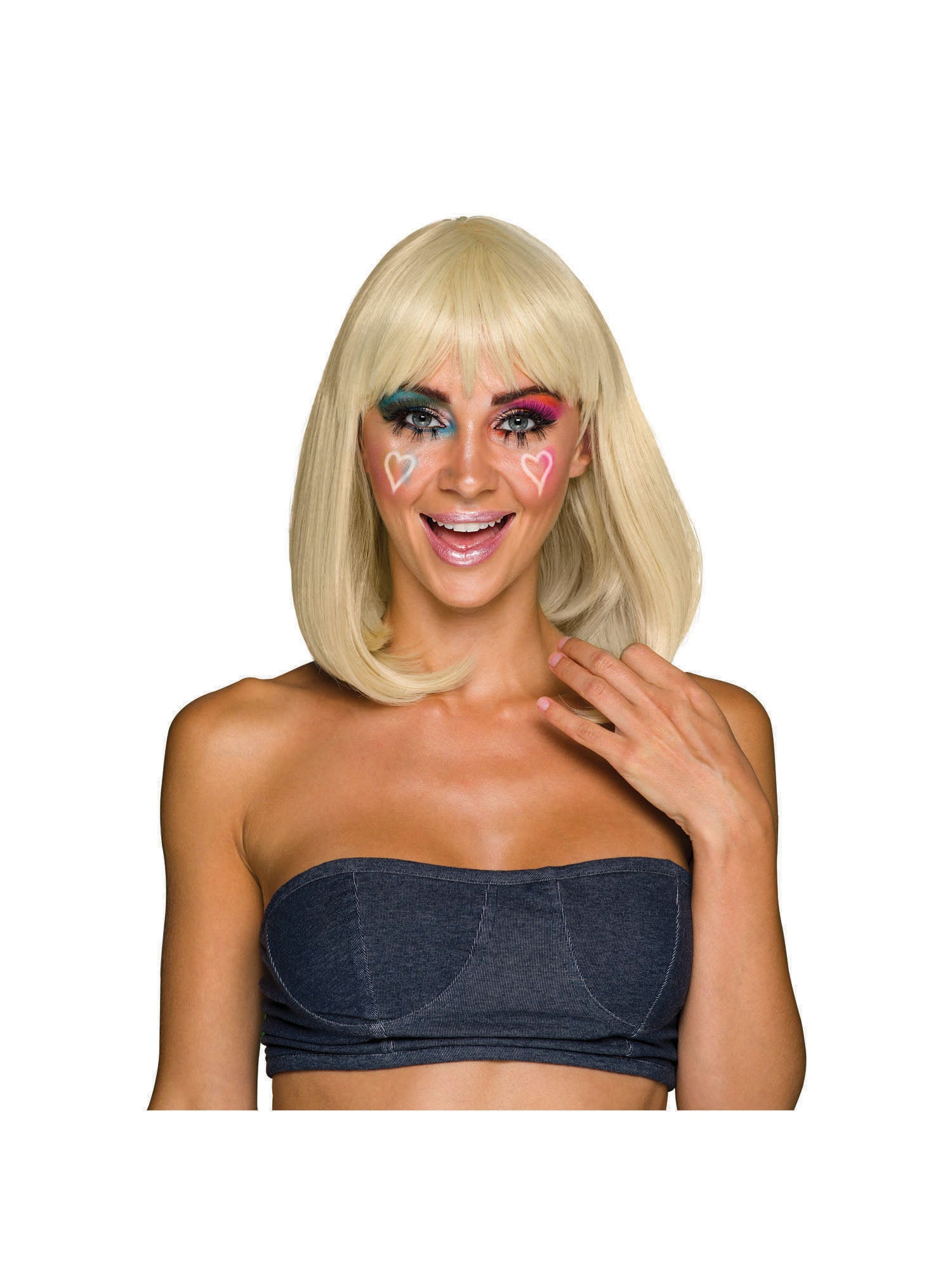 Mid Blonde, Blonde, Forum, Wigs, One Size, Back
