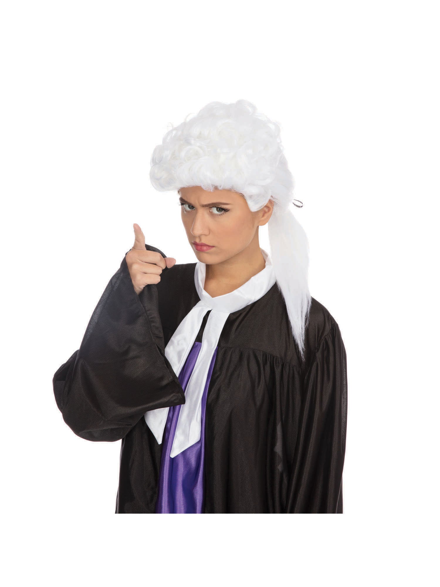 Judge, white, Forum, Wigs, One Size - Boxed, Side
