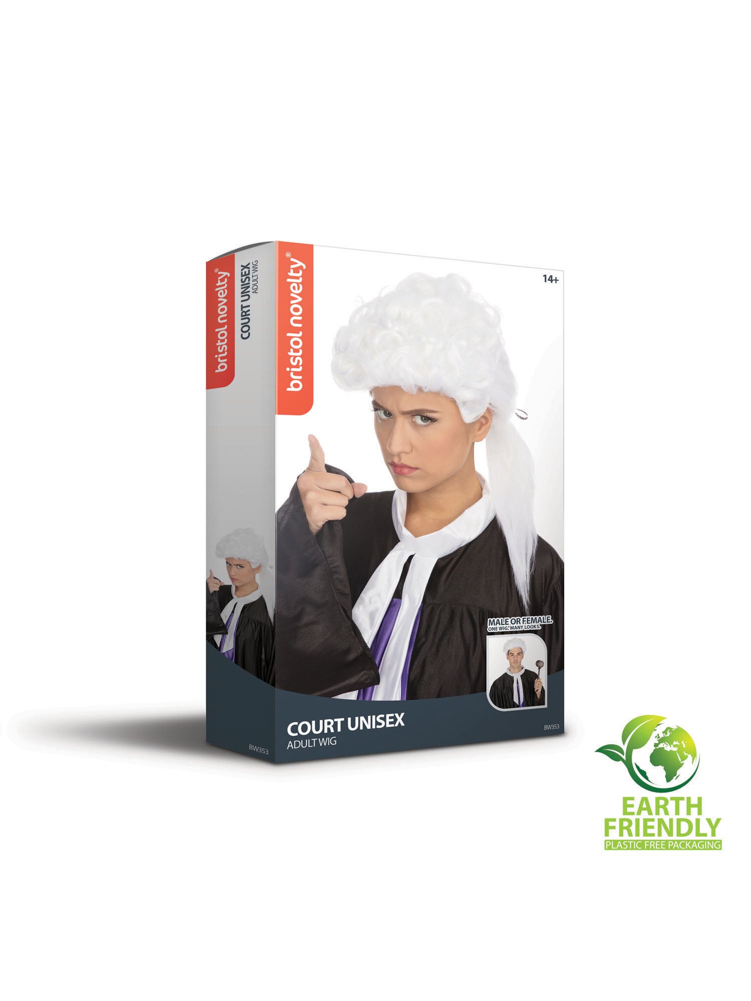 Judge, white, Forum, Wigs, One Size - Boxed, Other