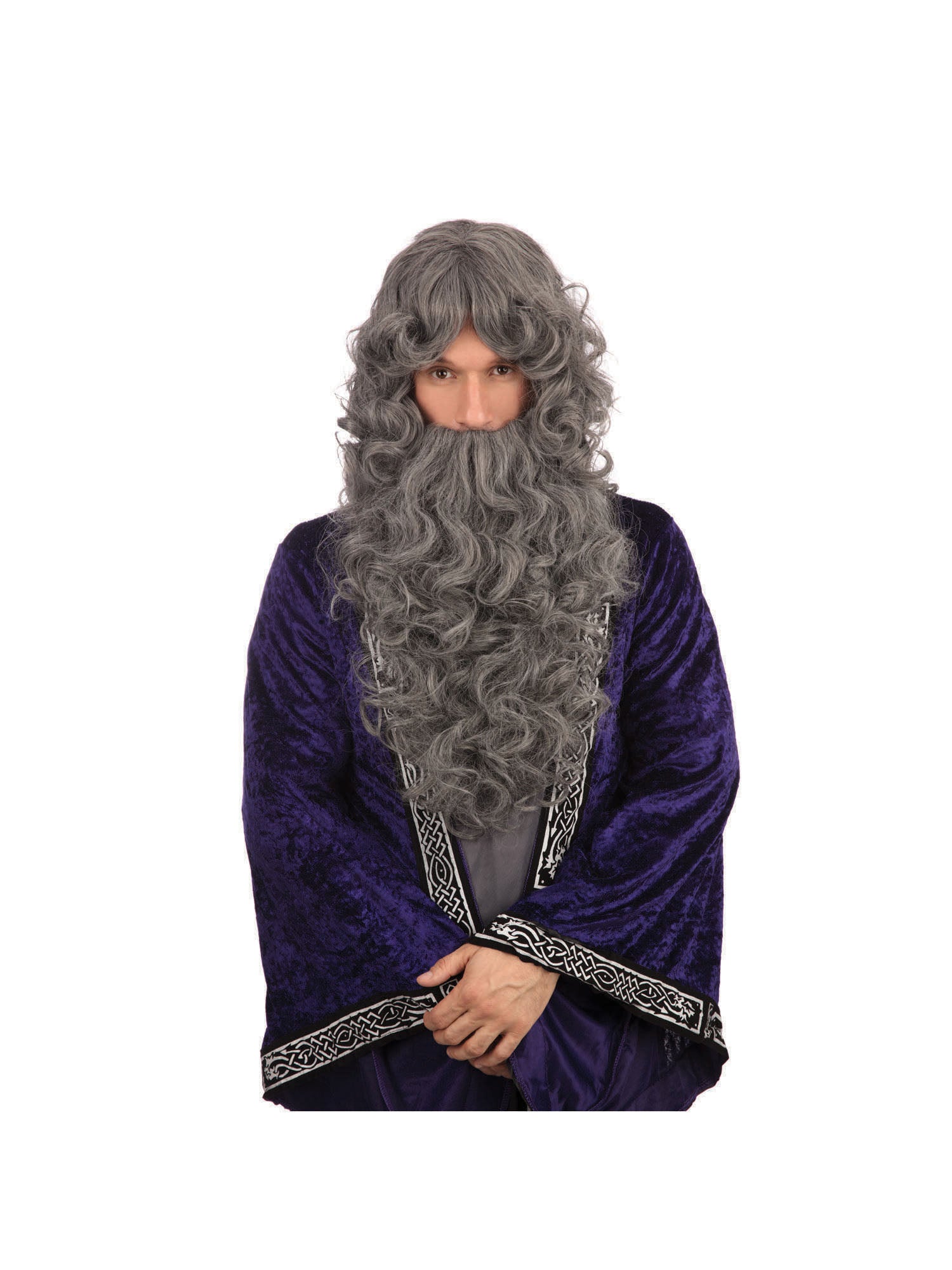 Wizard, Grey, Forum, Wigs, One Size, Front