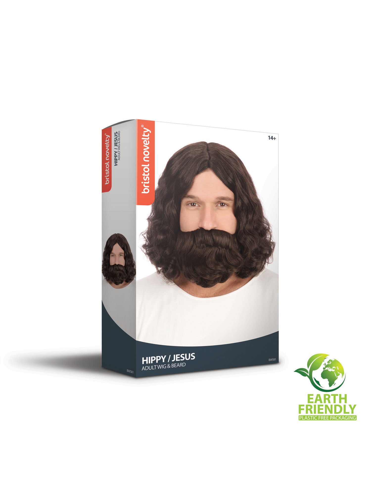 Hippie, Muliticoloured, Forum, Wigs, One Size, Back