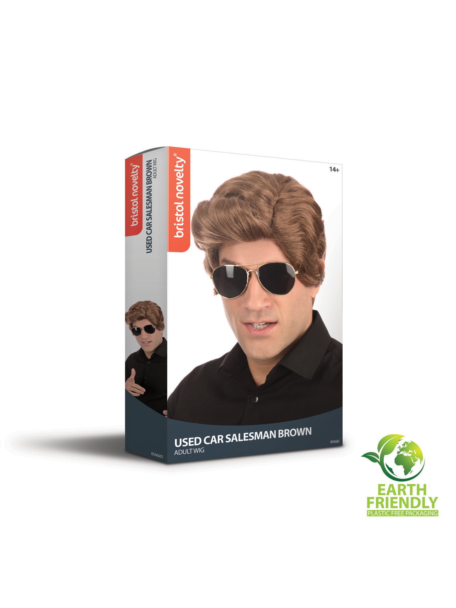 Short Brown, Brown, Forum, Wigs, One Size, Back