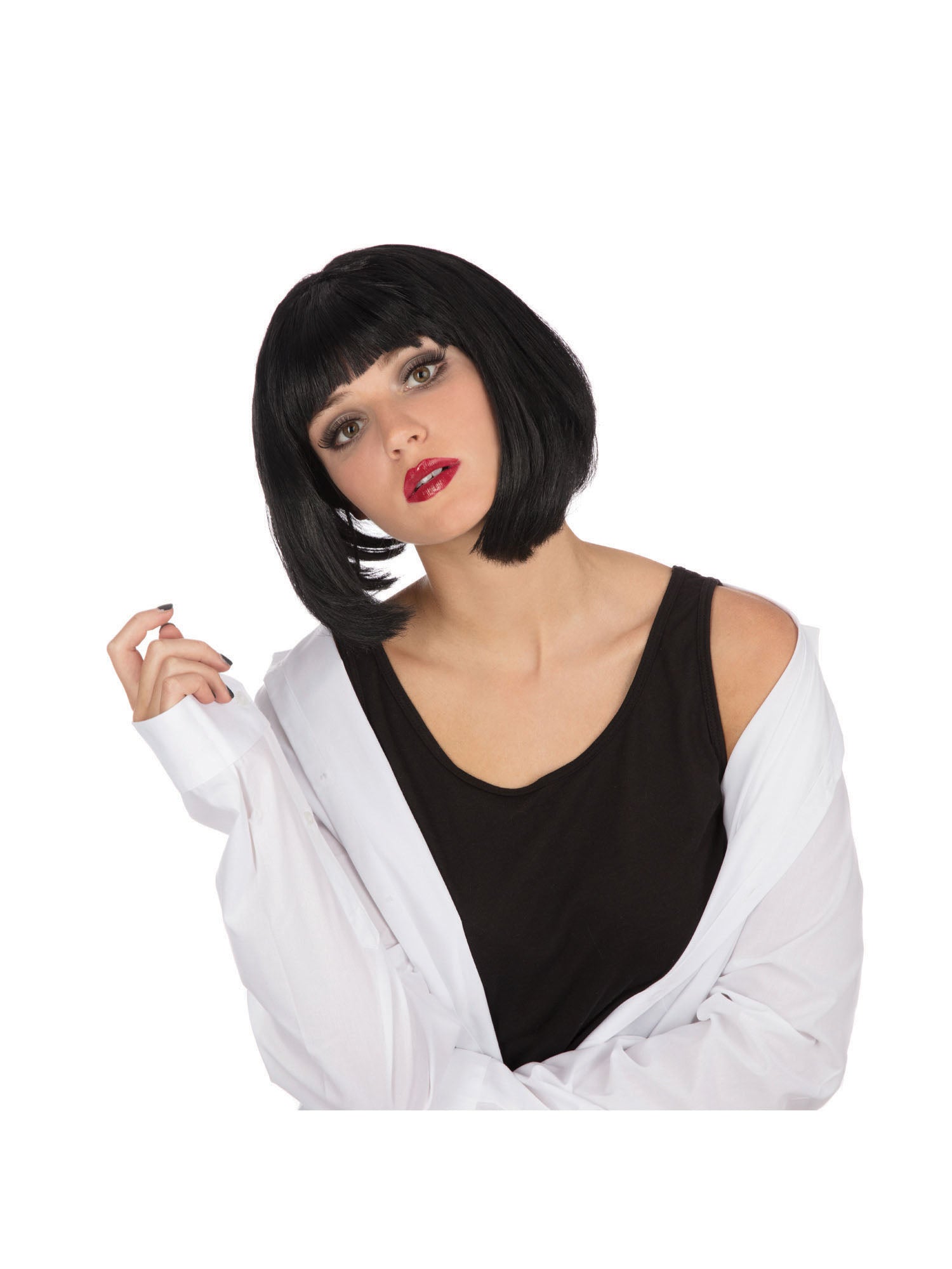 Black Bob, Black, Forum, Wigs, One Size - Boxed, Front