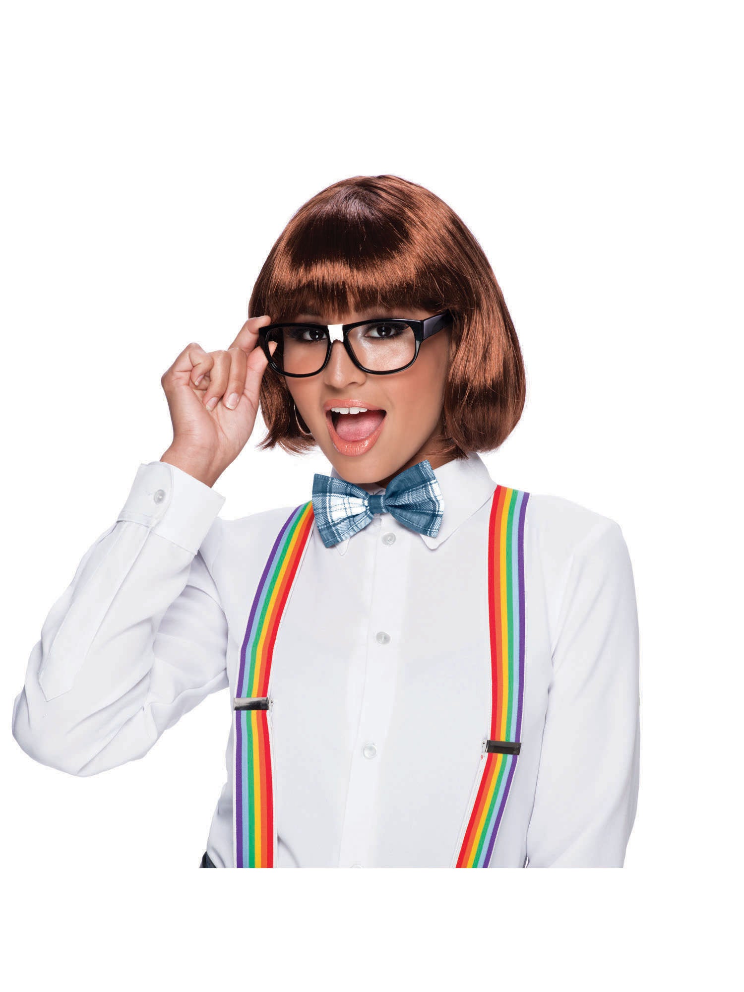 Mid Brown, Brown, Generic, Wig, One Size, Back