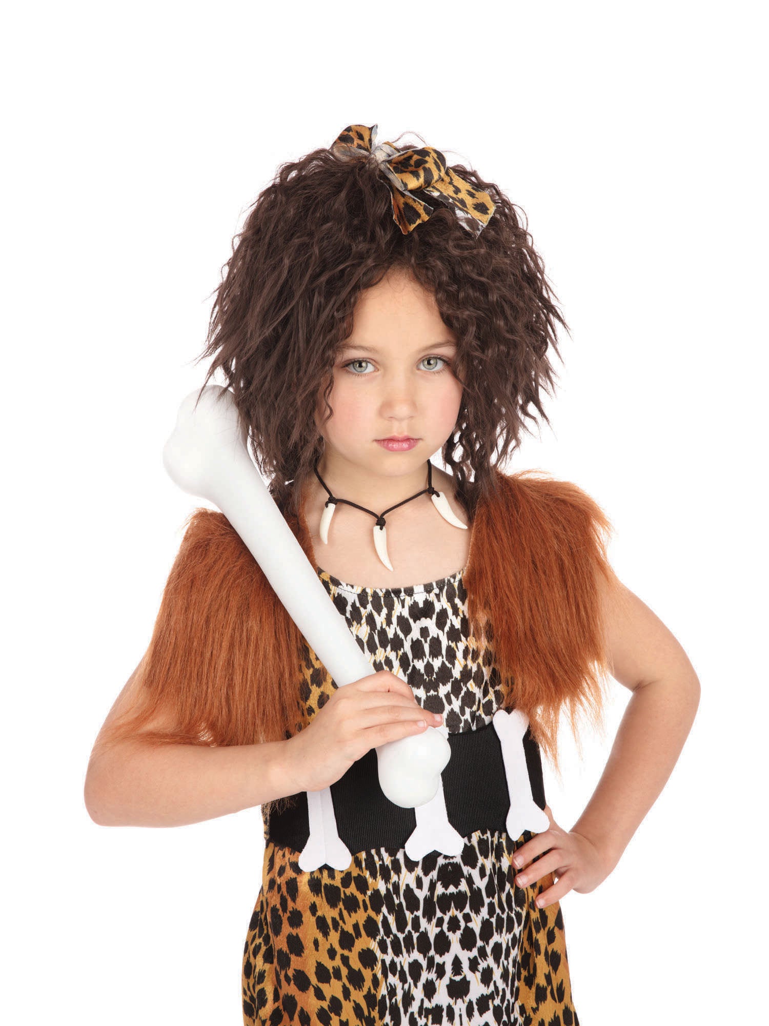 Cavegirl, Multi, Forum, Kids Costumes, Extra Large, Back