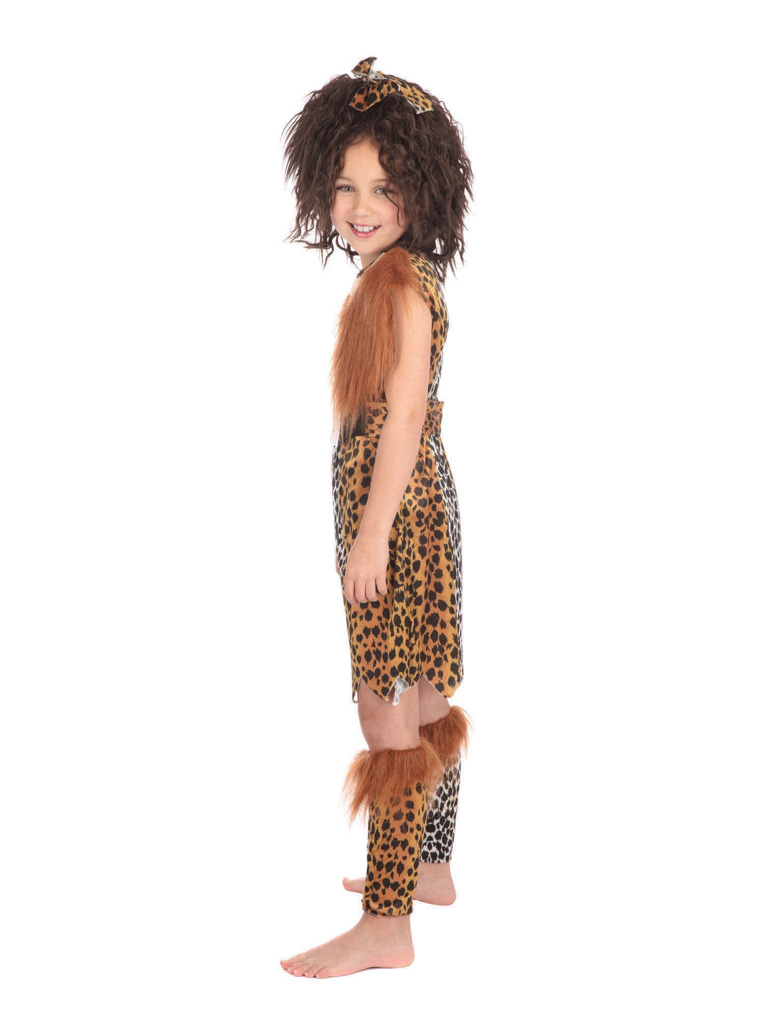 Cavegirl, Multi, Forum, Kids Costumes, Extra Large, Side
