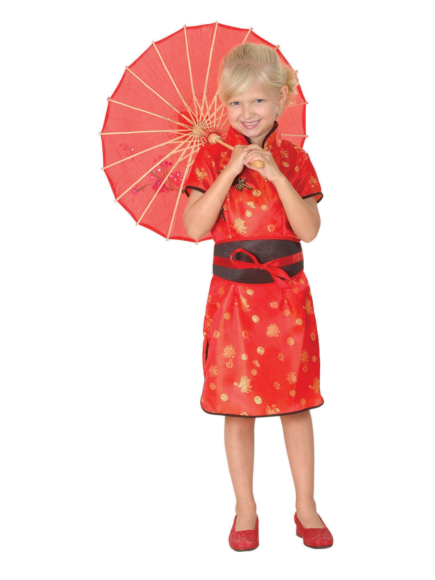 Chinese, Multi, Chinese, Kids Costumes, Large, Front