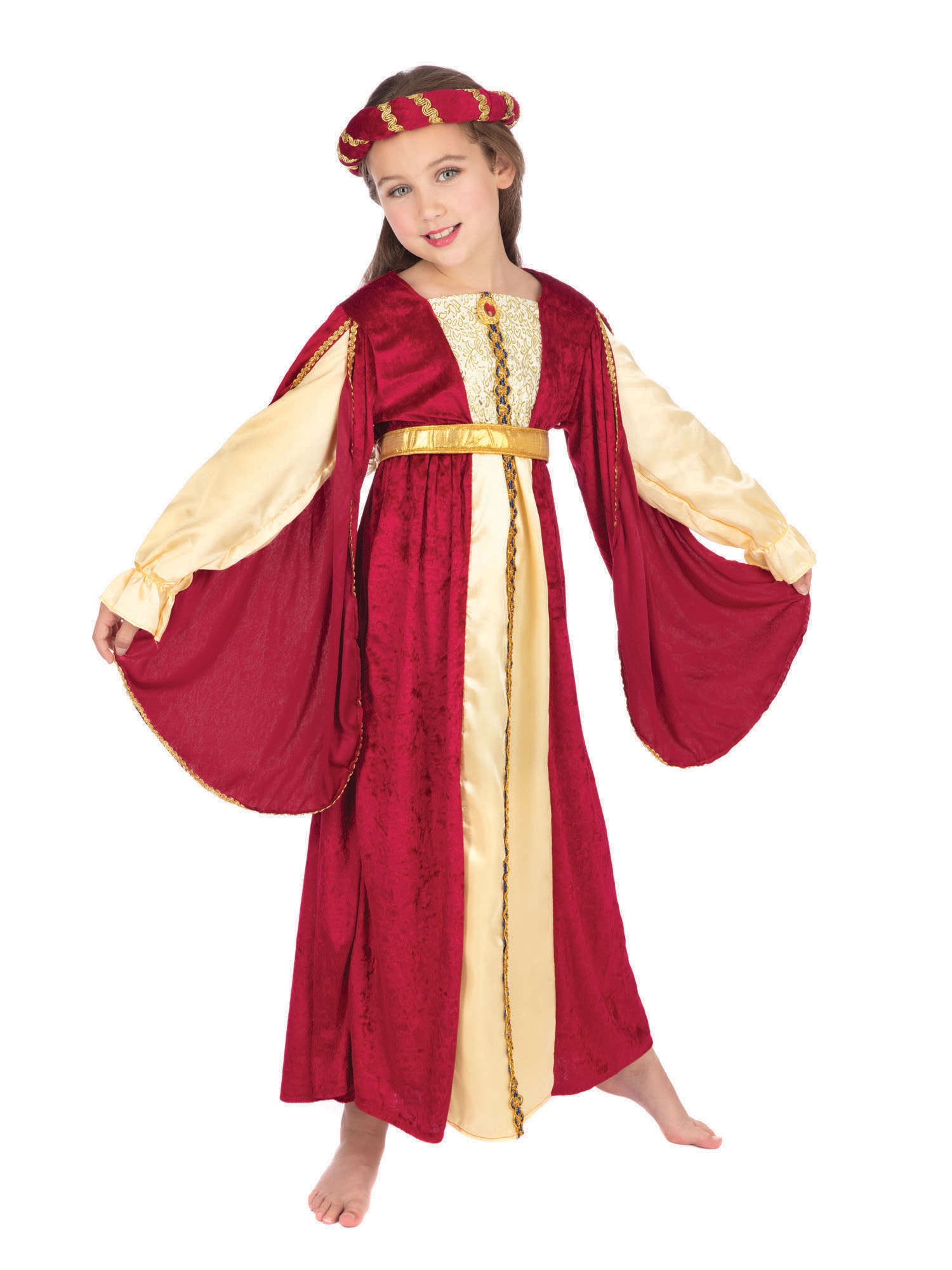 Princess, Red, Forum, Kids Costumes, Extra Large, Front