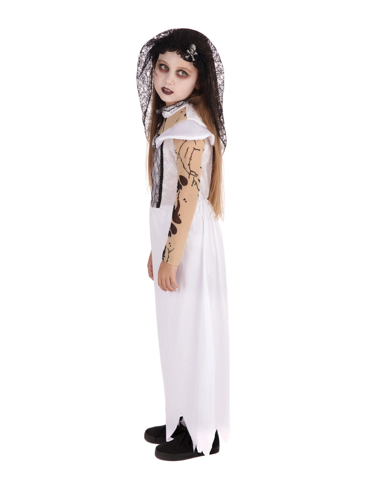 Zombie Bride, Multi, Forum, Kids Costumes, Small, Side