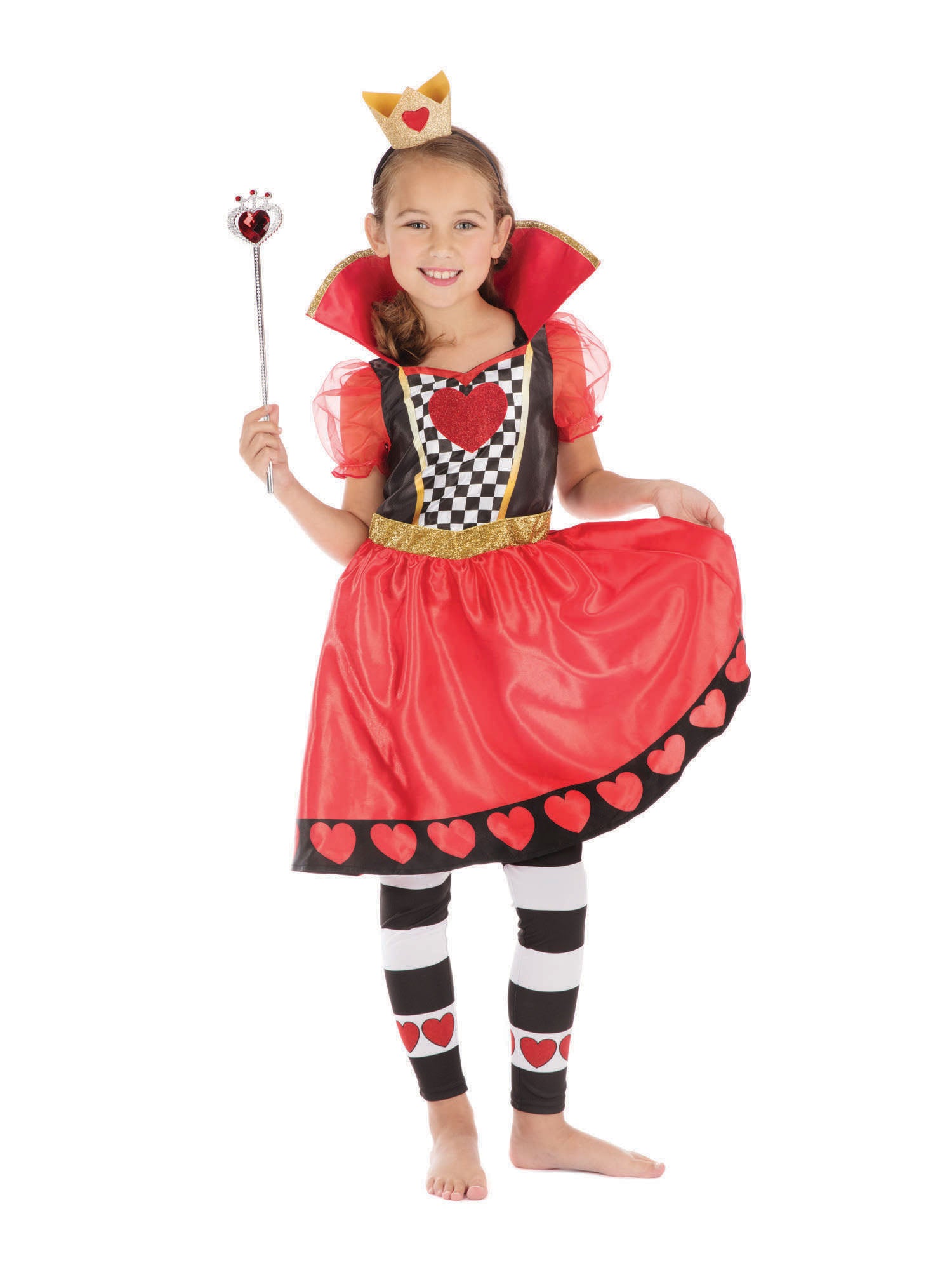 Queen Of Hearts, Multi, Forum, Kids Costumes, Large, Side
