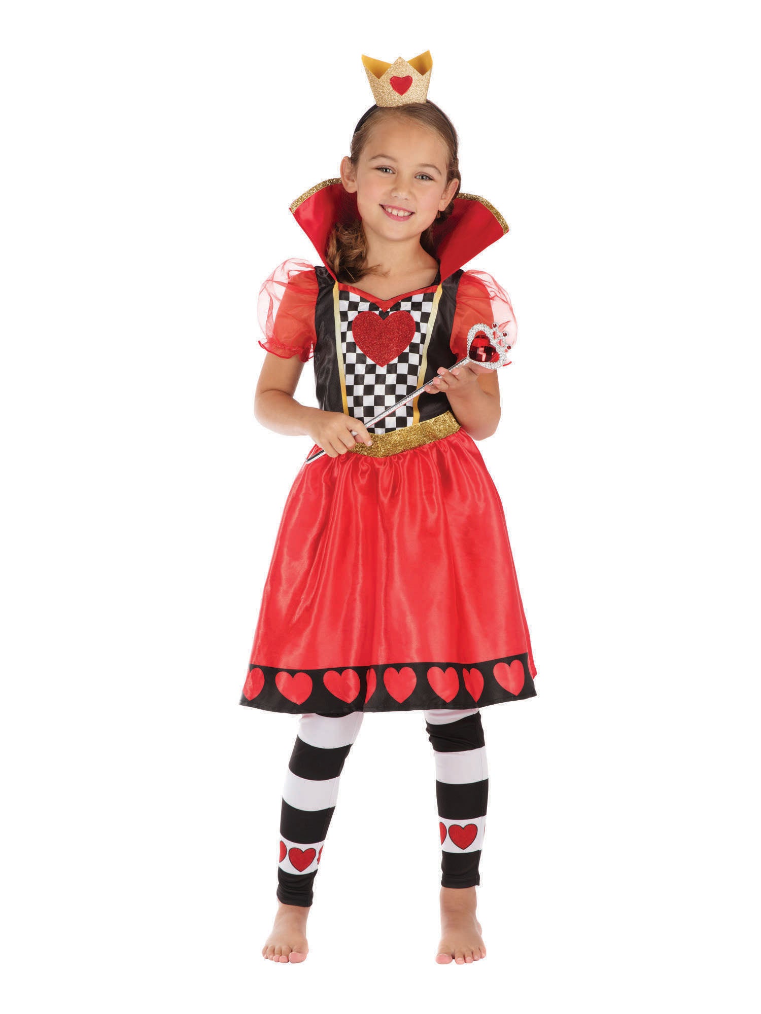 Queen Of Hearts, Multi, Forum, Kids Costumes, Large, Back