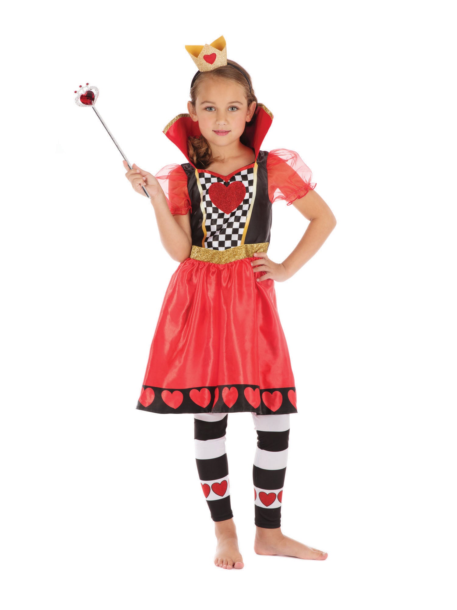 Queen Of Hearts, Multi, Forum, Kids Costumes, Large, Front