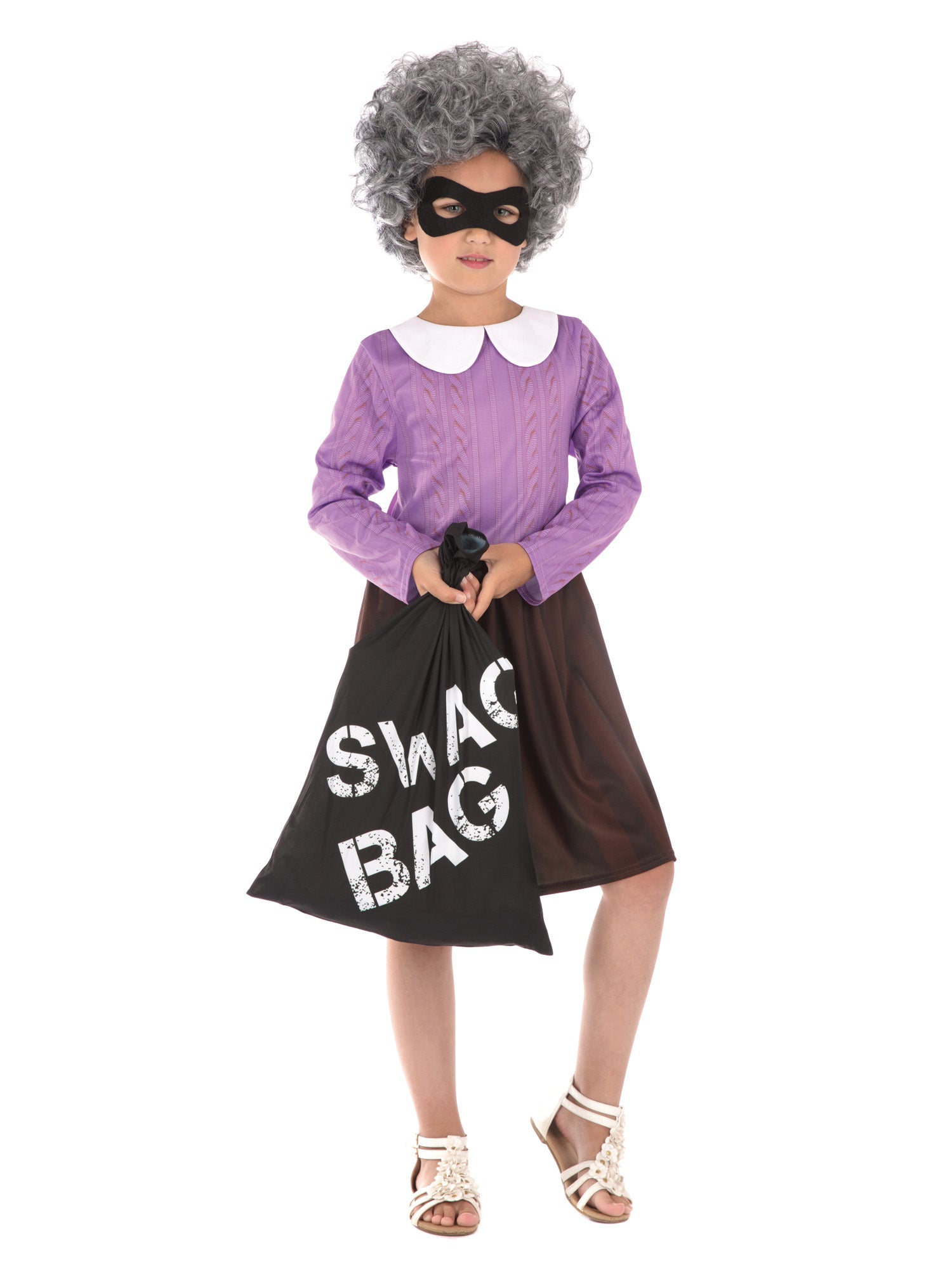 Burgler Granny, Multi, Burgler Granny, Kids Costumes, Medium, Front