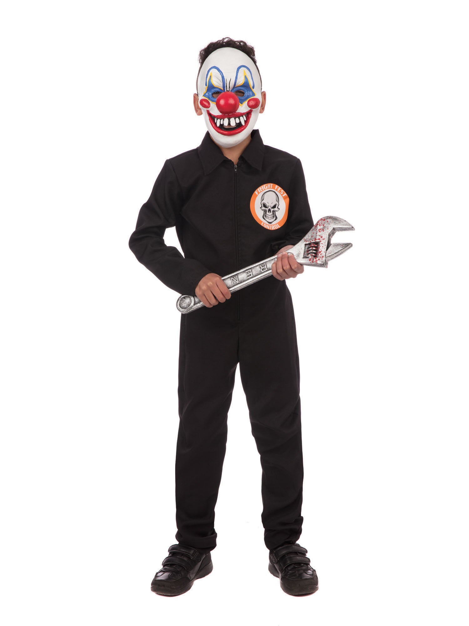 Clown, multi-colored, Forum, Kids Costumes, Medium, Front