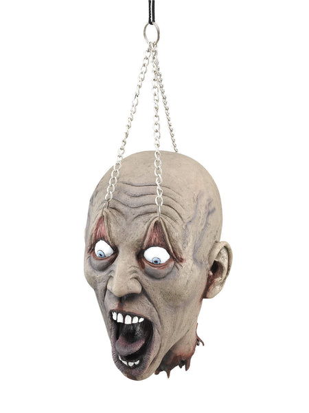 Hanging Dead Head With Chain Prop Costume Accessory