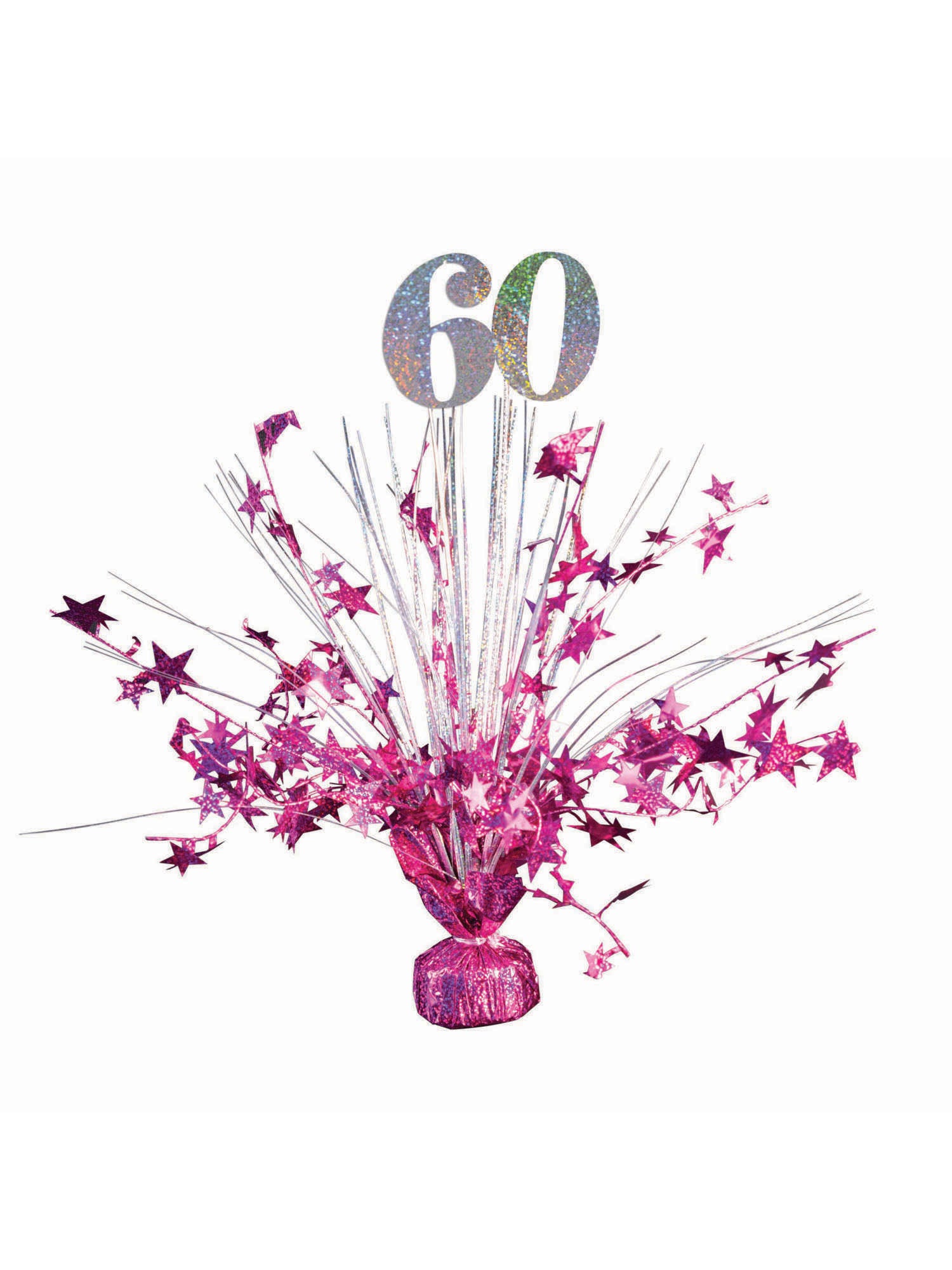 Balloon Weight, Hot Pink & Silver, Generic, Party, One Size, Front