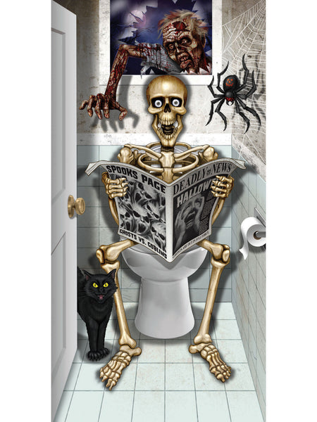 Skeleton Bathroom Door Cover