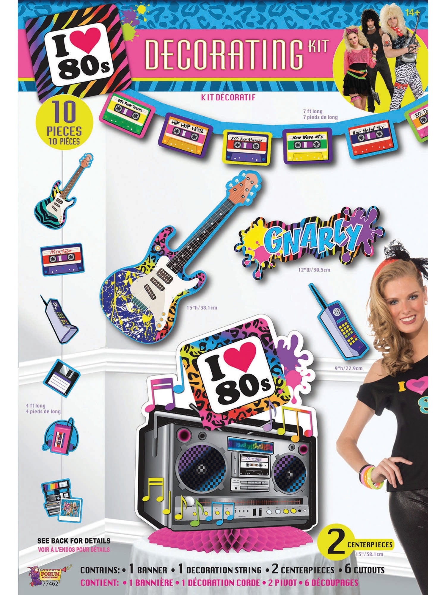 1980s, Multi, Generic, Party, One Size, Front
