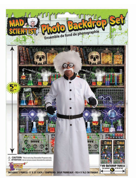 Mad Scientist Lab Back Drop Costume Accessory