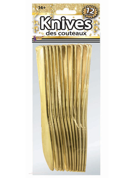 12 Pack Gold Plated Knives