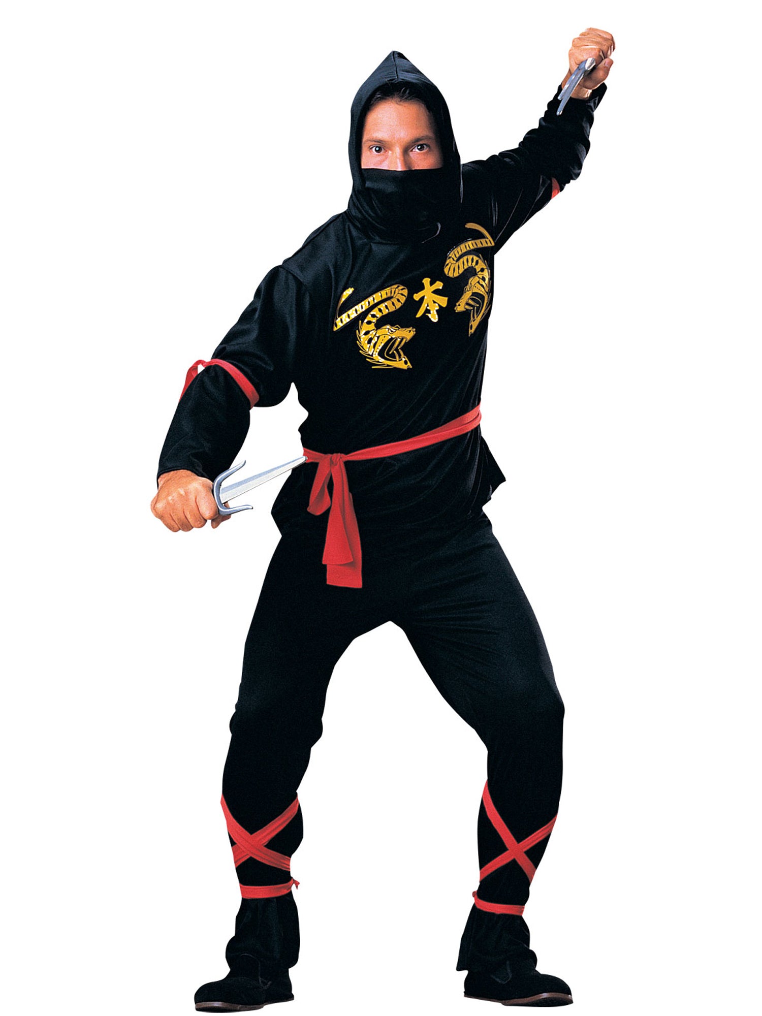 Ninja, Black, Forum, Adult Costume, Standard, Front