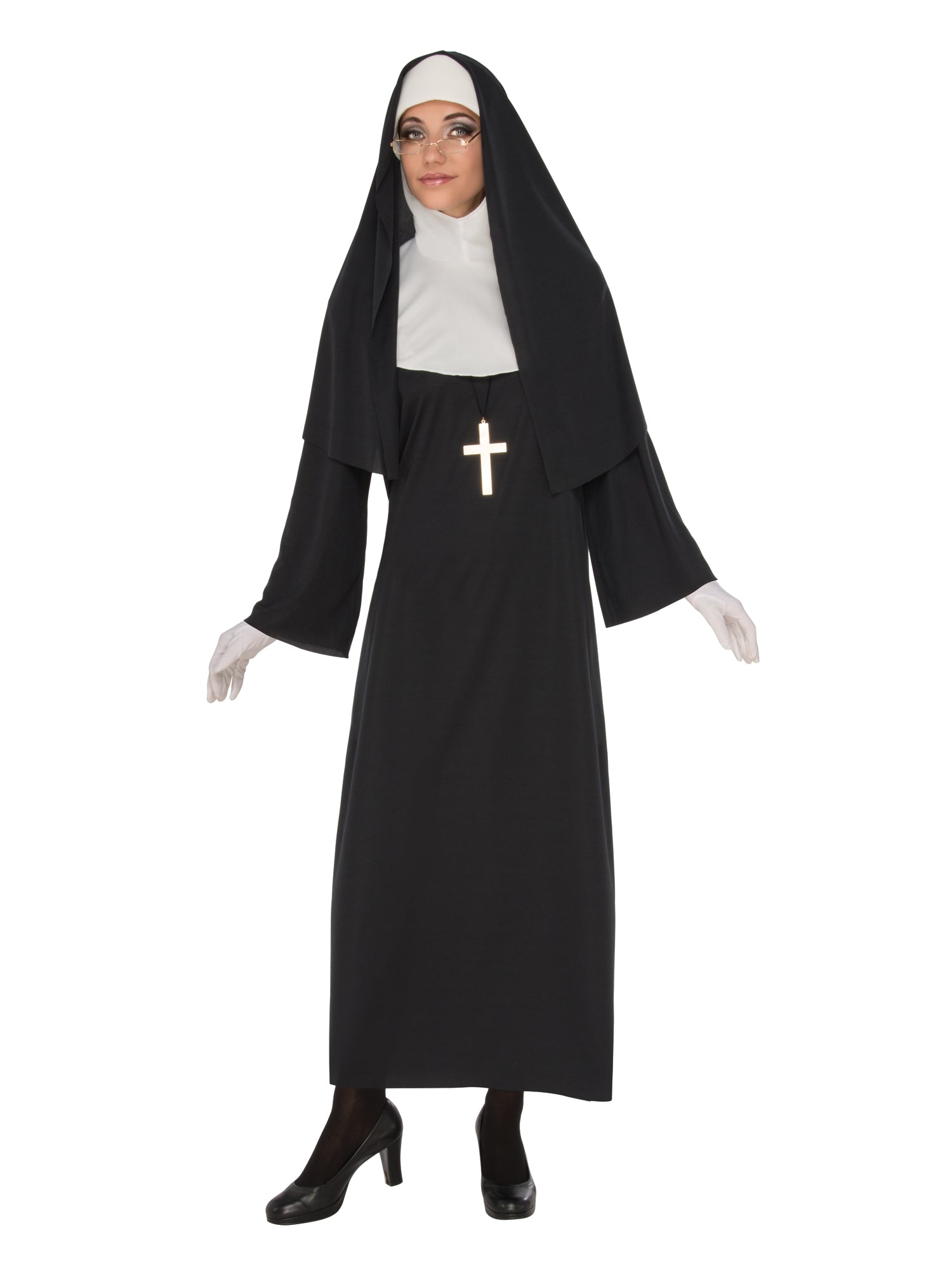 Nun, Generic, Black, Forum, Adult Costume, S, Front