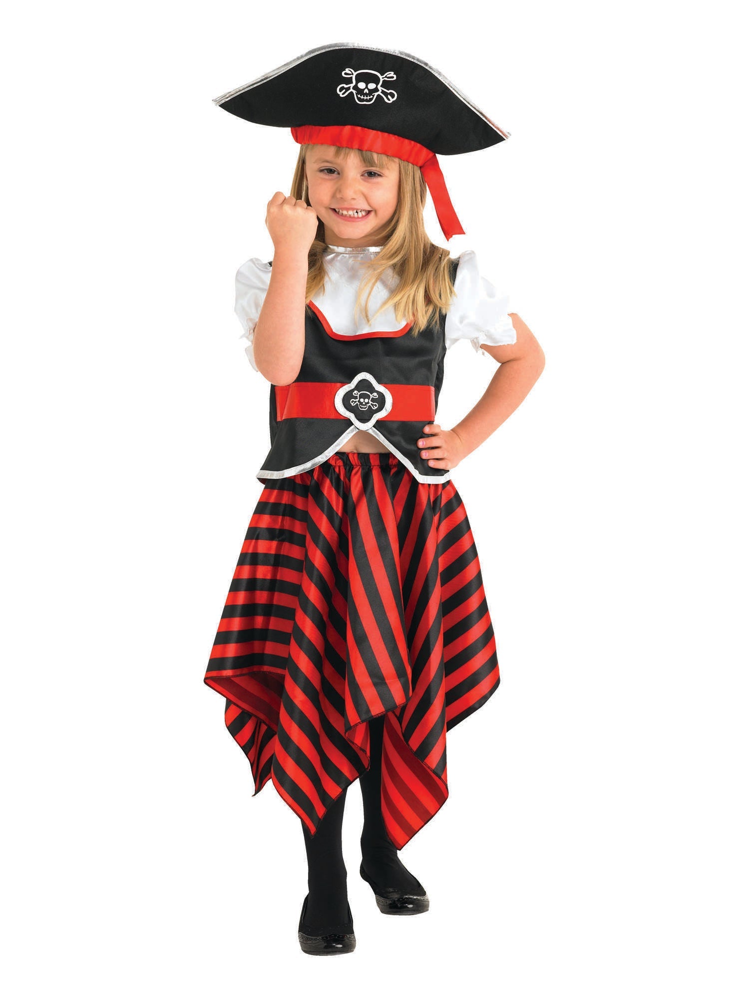 Kids Pirate Girl Costume + Pirate Treasure Map Costume Accessory