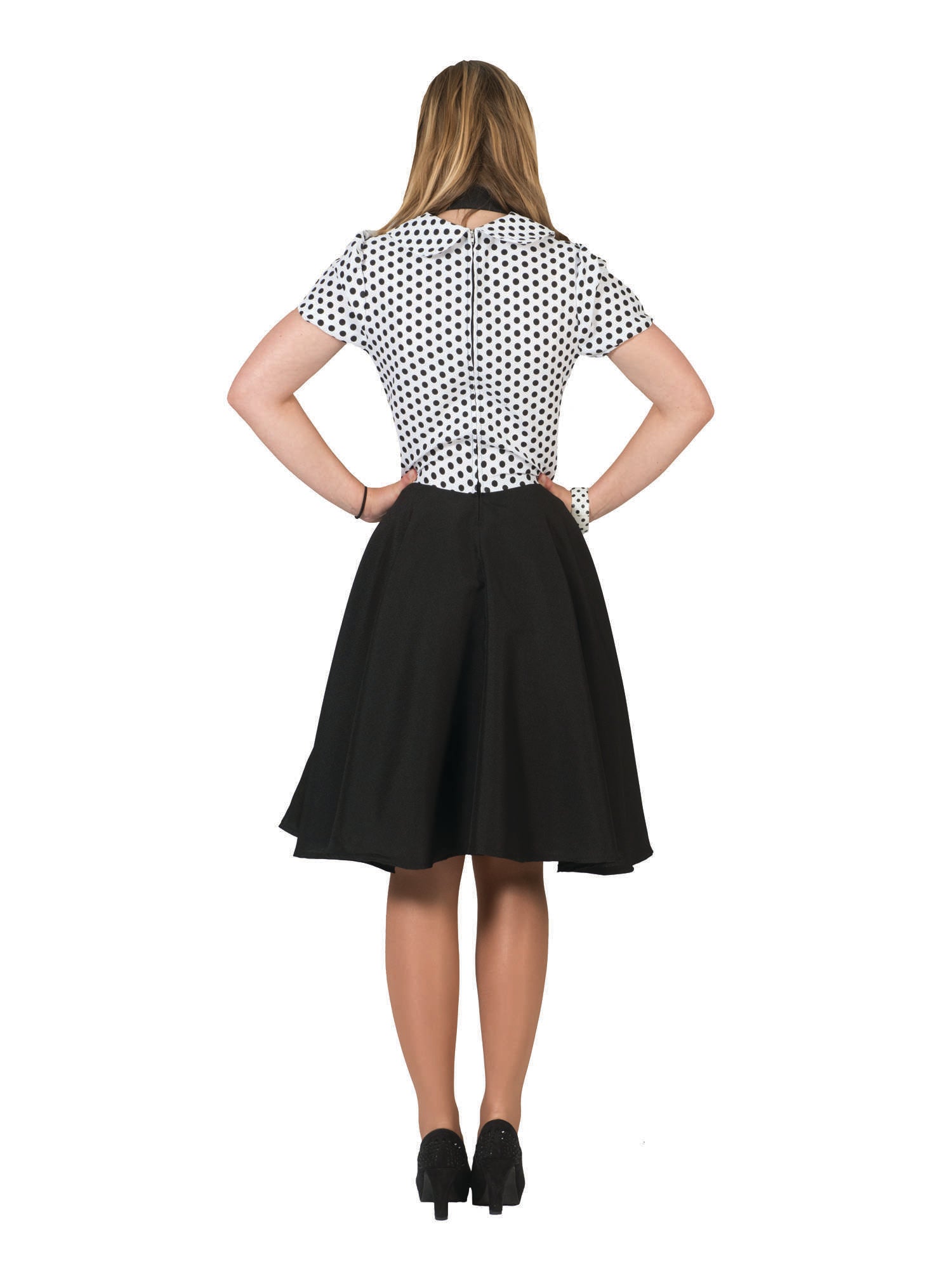 1950s, White & Black, Generic, Adult Costume, , Side