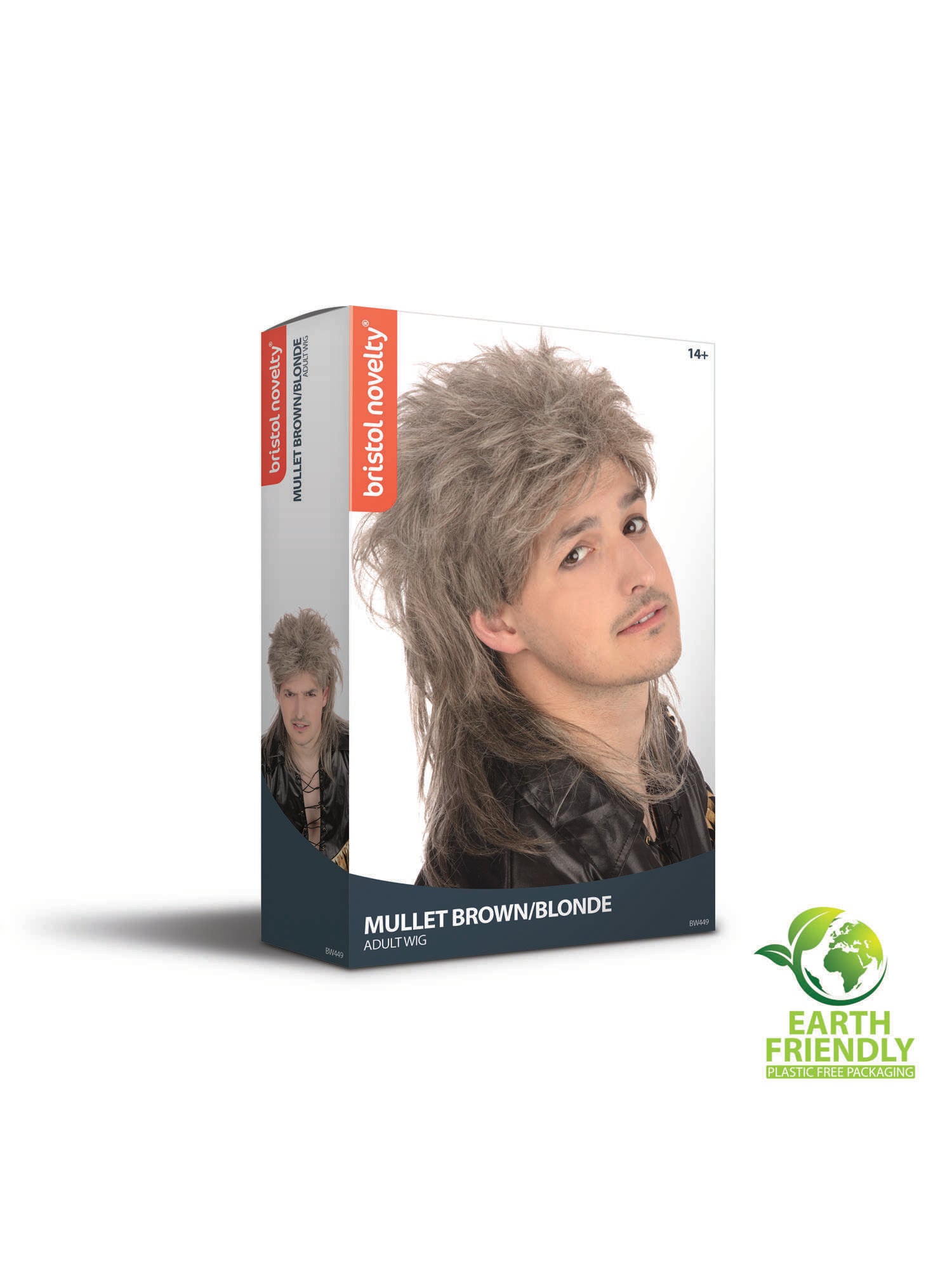 Mullet, Brown & Blonde, Generic, Wig, One Size, Side