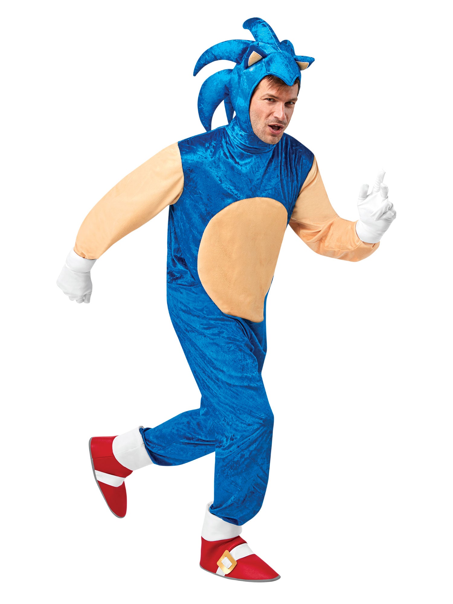 Sonic The Hedgehog, Blue, Sega, Adult Costume, M, Front