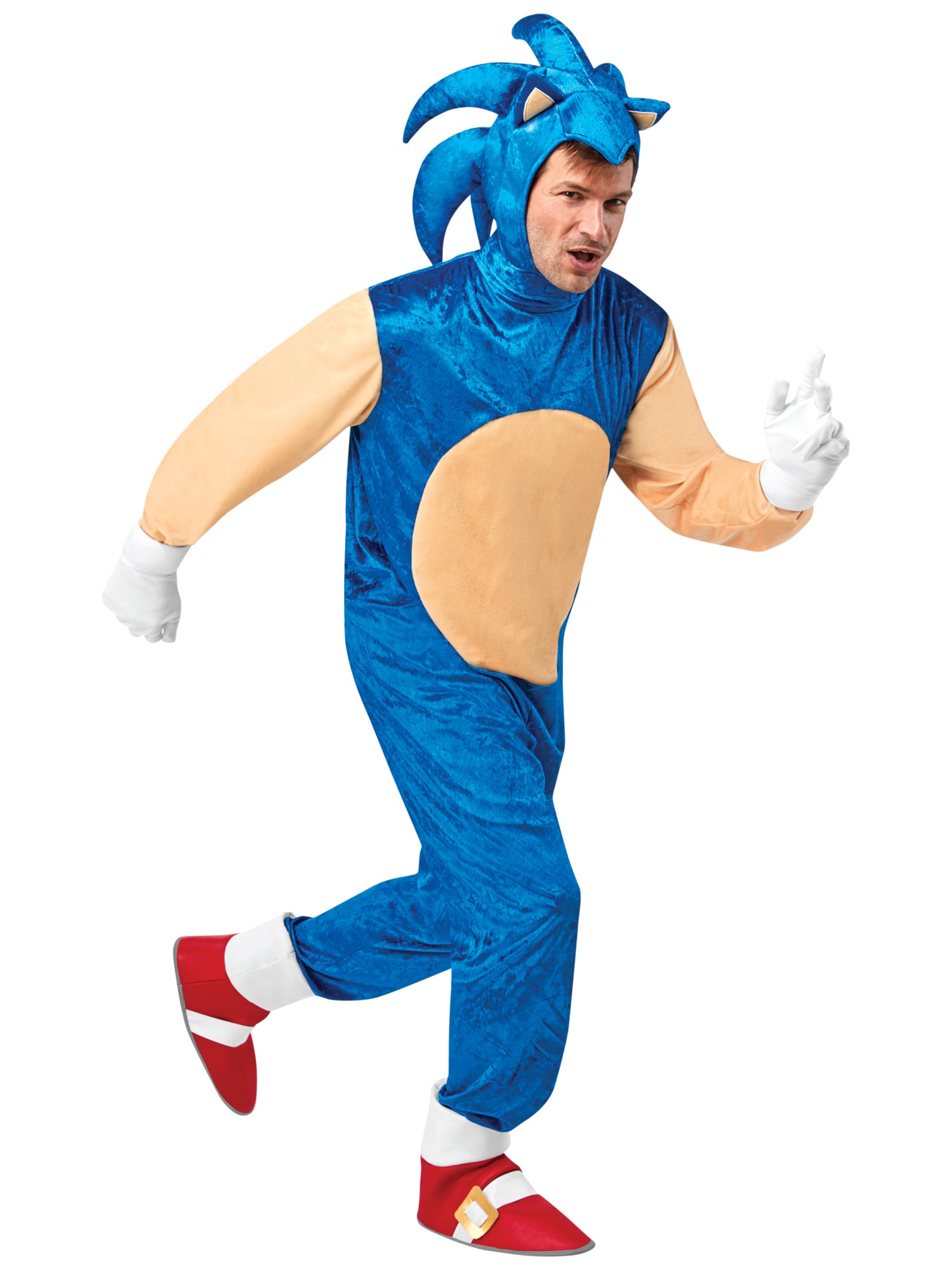 Sonic The Hedgehog, Blue, Sega, Adult Costume, M, Front