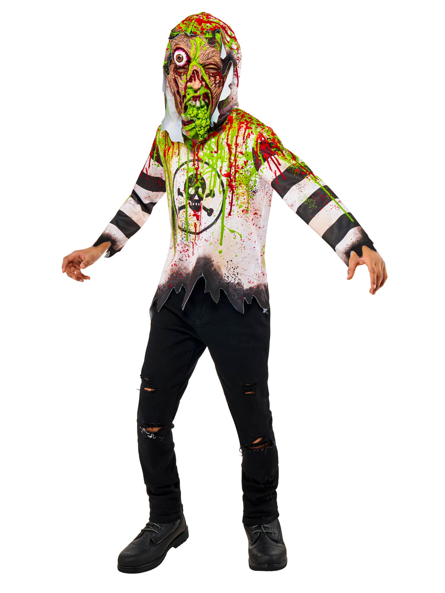 Zombie, Muliticoloured, Forum, Kids Costumes, M, Front