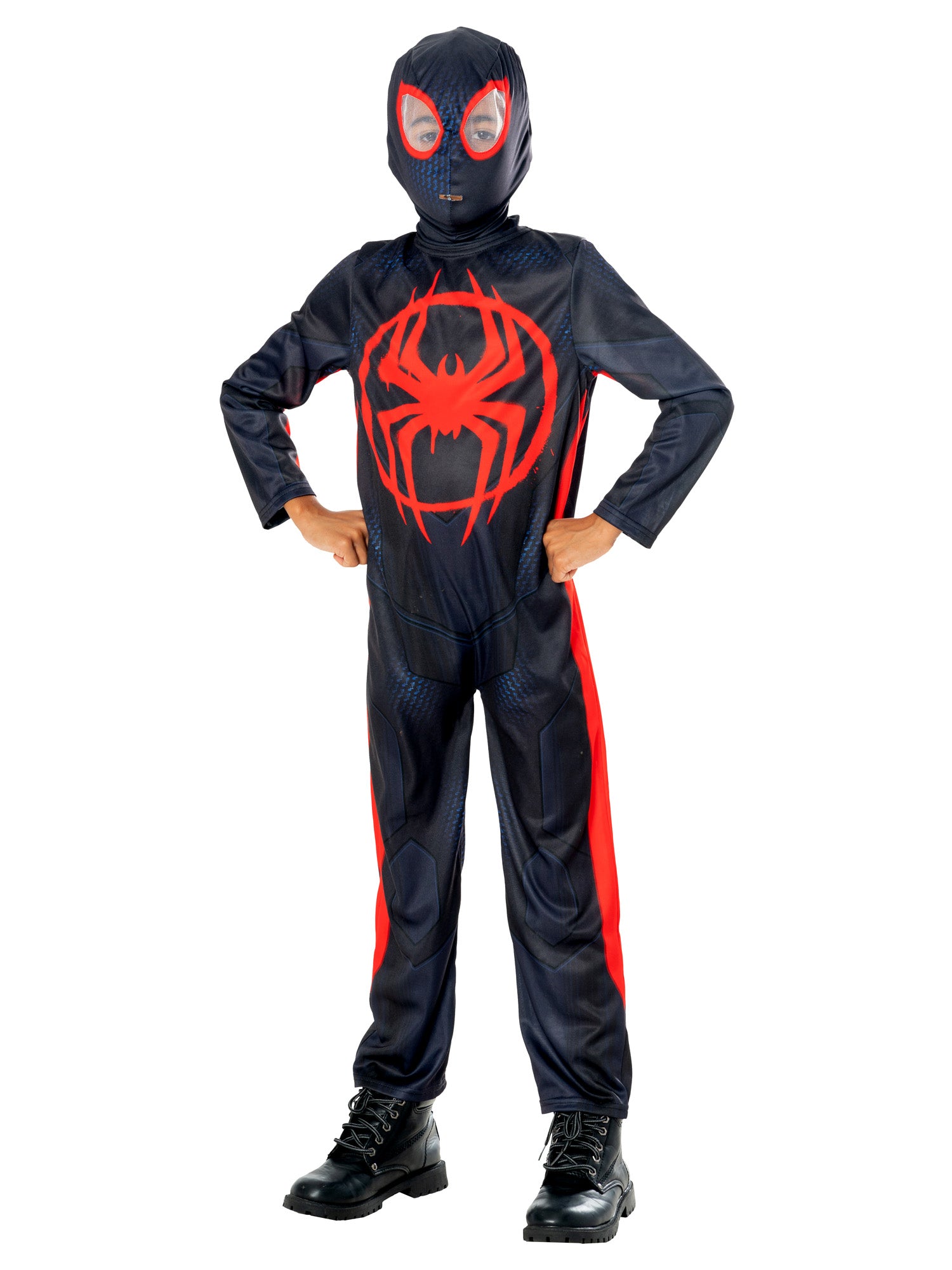 Spider-Man, Spider Verse, Marvel, Spider Verse, Black, Marvel, Kids Costumes, M, Front