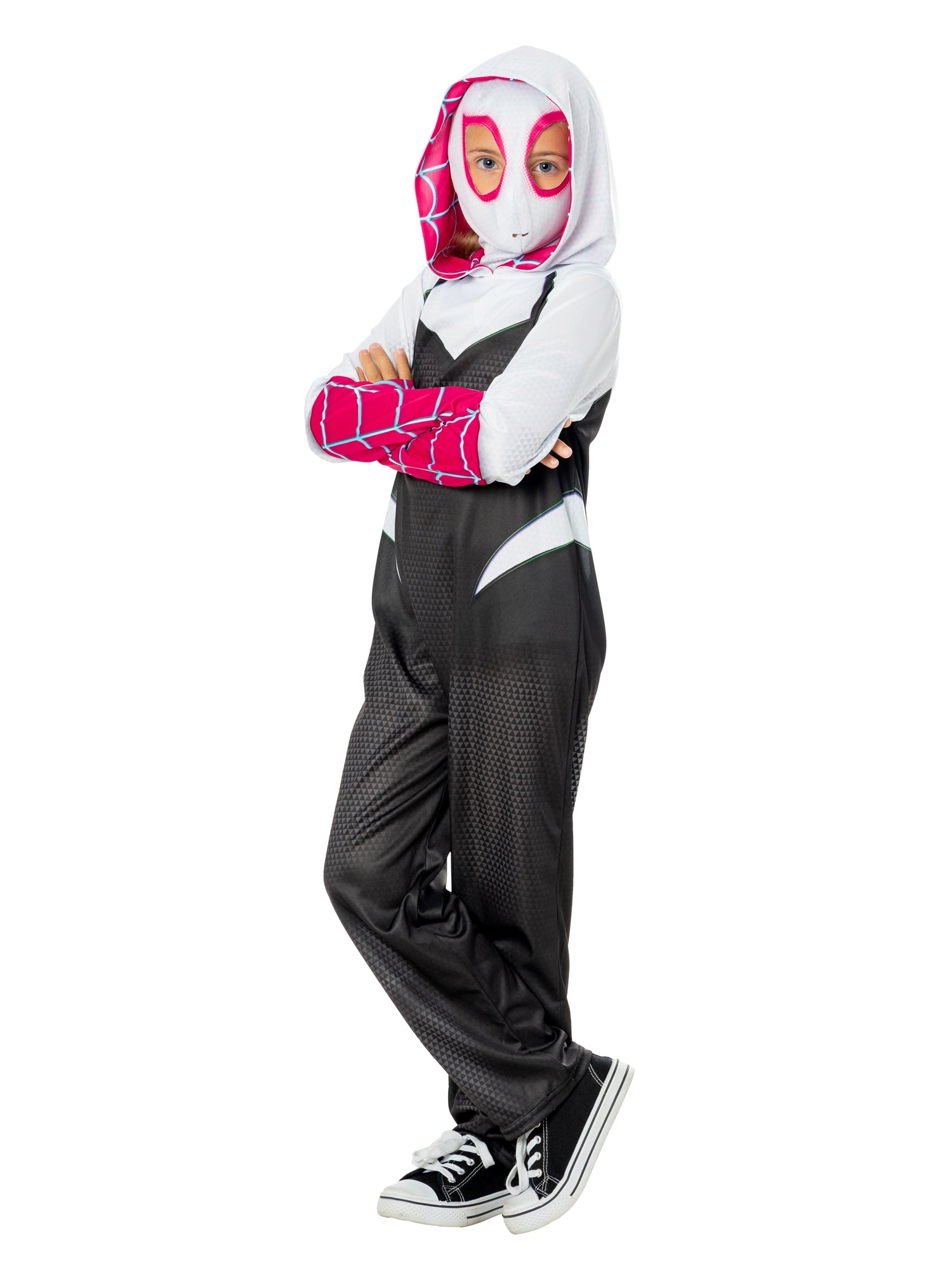 Ghost-Spider, Spider Verse, Marvel, Spider Verse, Blue, Marvel, Kids Costumes, S, Back