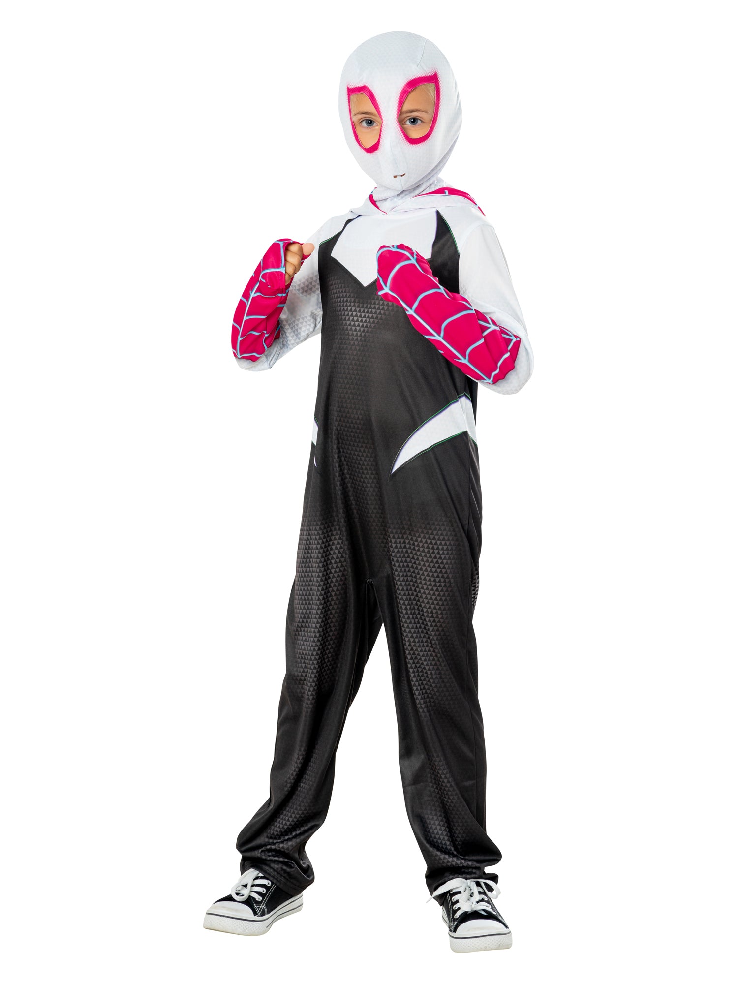 Ghost-Spider, Spider Verse, Marvel, Spider Verse, Blue, Marvel, Kids Costumes, S, Side