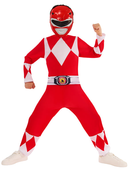 Kids Mighty Morphin Red Power Ranger Costume