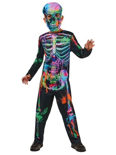 Kids Bonesky Graffiti Skeleton Costume