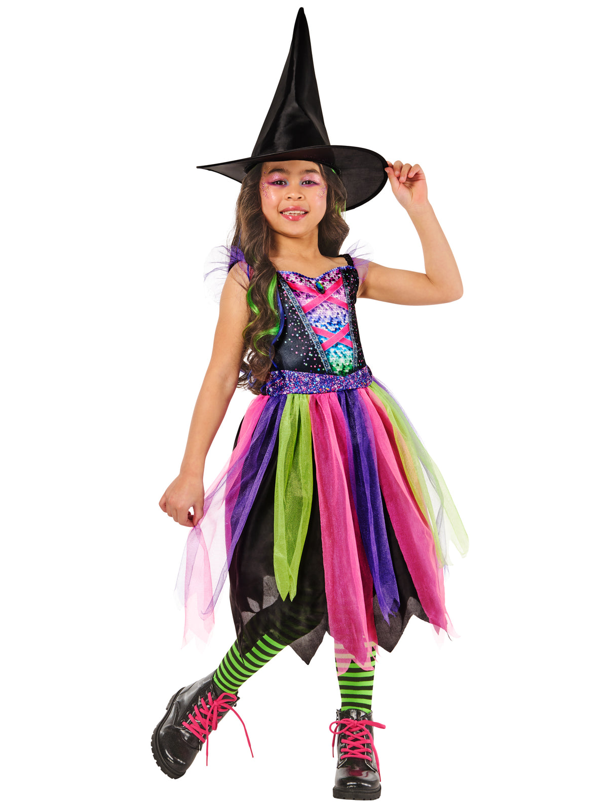 Witch, Muliticoloured, Forum, Kids Costumes, , Front