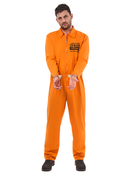 Adult Orange Convict Boiler Suit Costume