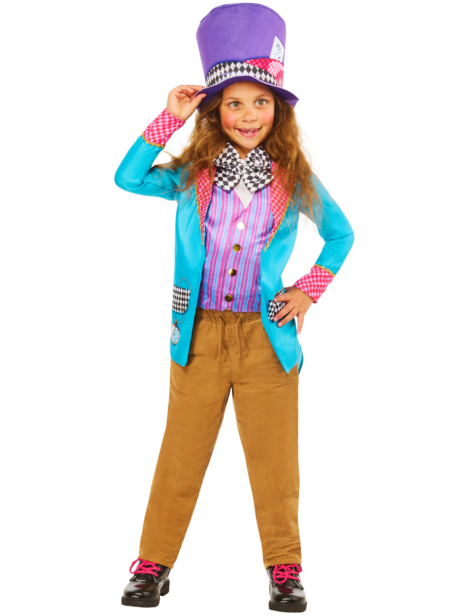 Mad Hatter Child Costume, Generic, Muliticoloured, Forum, Kids Costumes, , Side