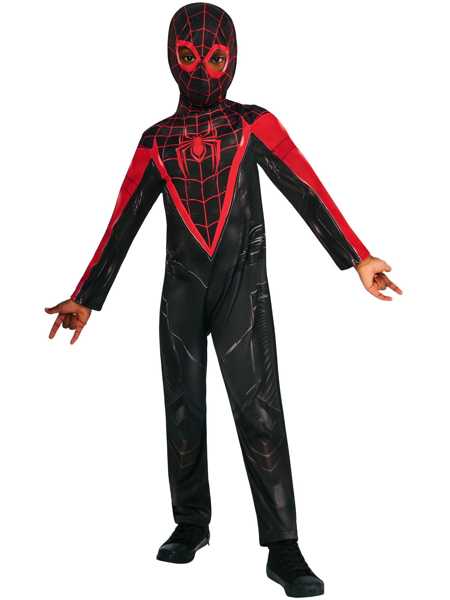 Miles Morales, Spider-man Gamerverse, Muliticoloured, Kids Costumes, , Front