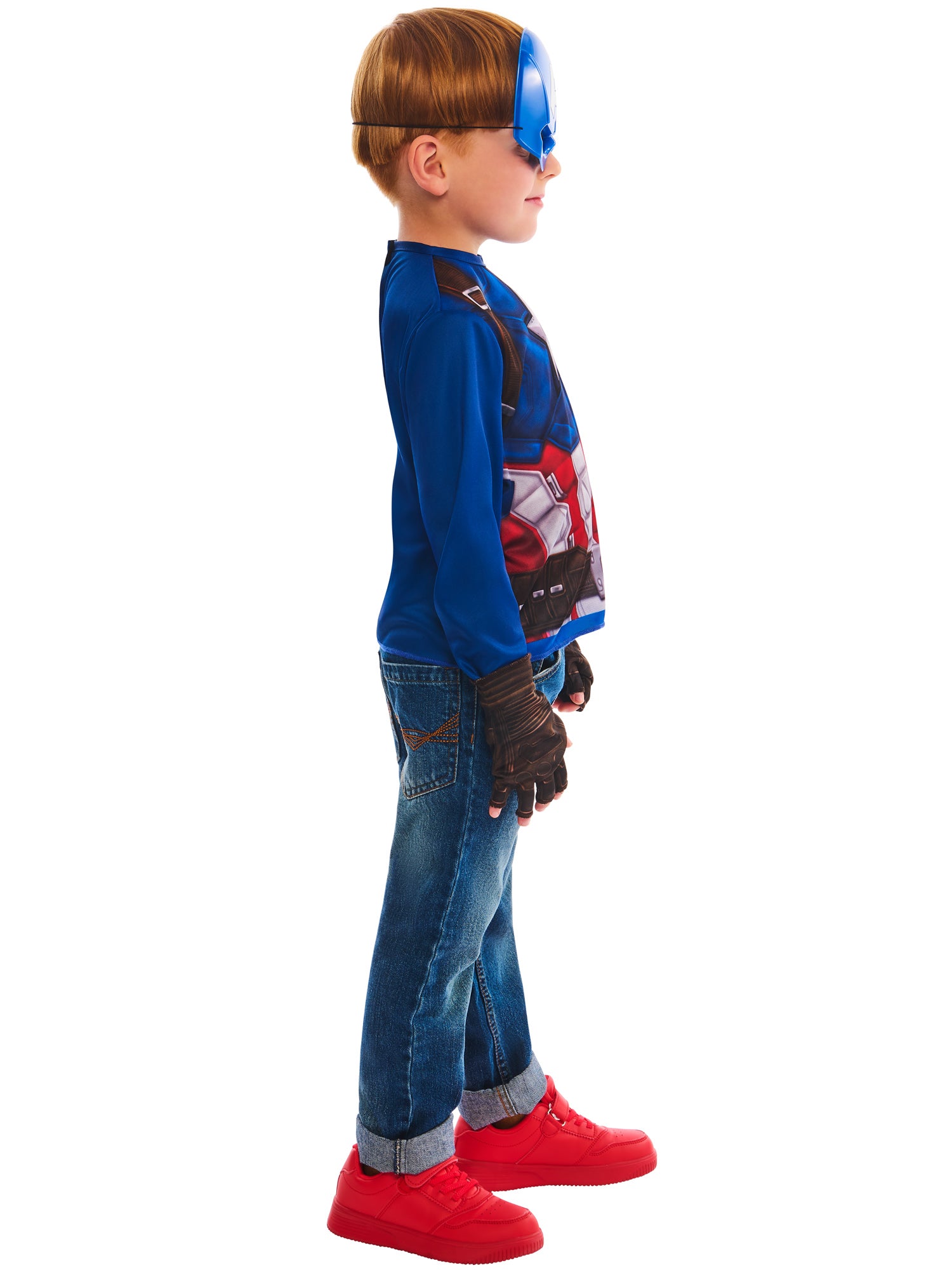 Captain America, MARVEL AVENGERS, Muliticoloured, Kids Costumes, , Side