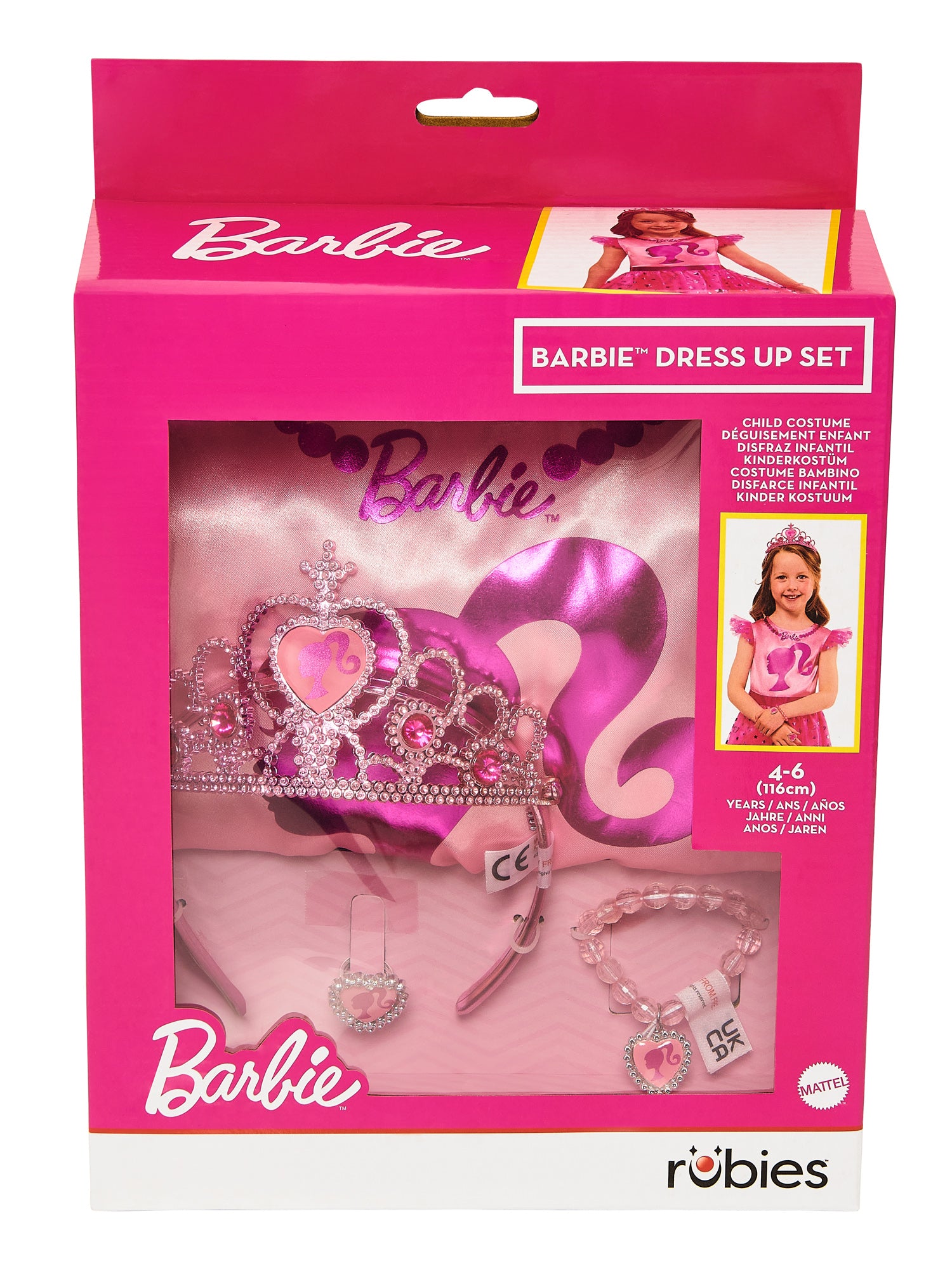 Barbie, Barbie, Muliticoloured, Kids Costumes, , Back