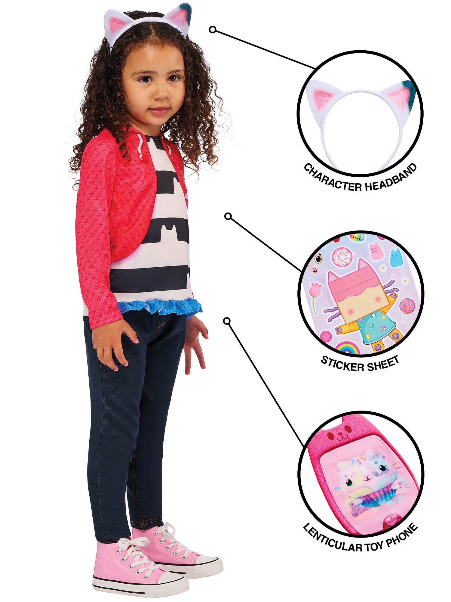 Gabby, Gabby's Dollhouse, Multicoloured, Kids Costumes, , Side