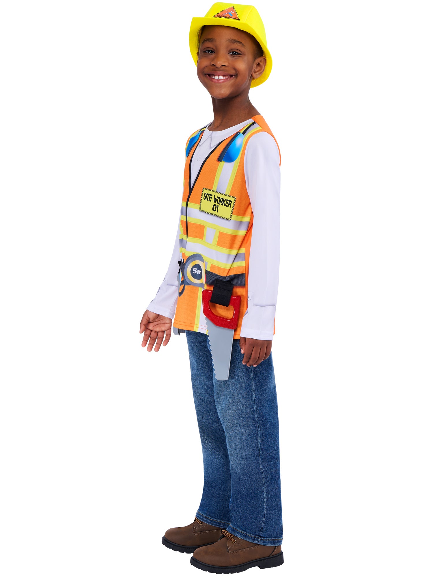 Construction Worker, Rubies, Multicoloured, Kids Costumes, , Other