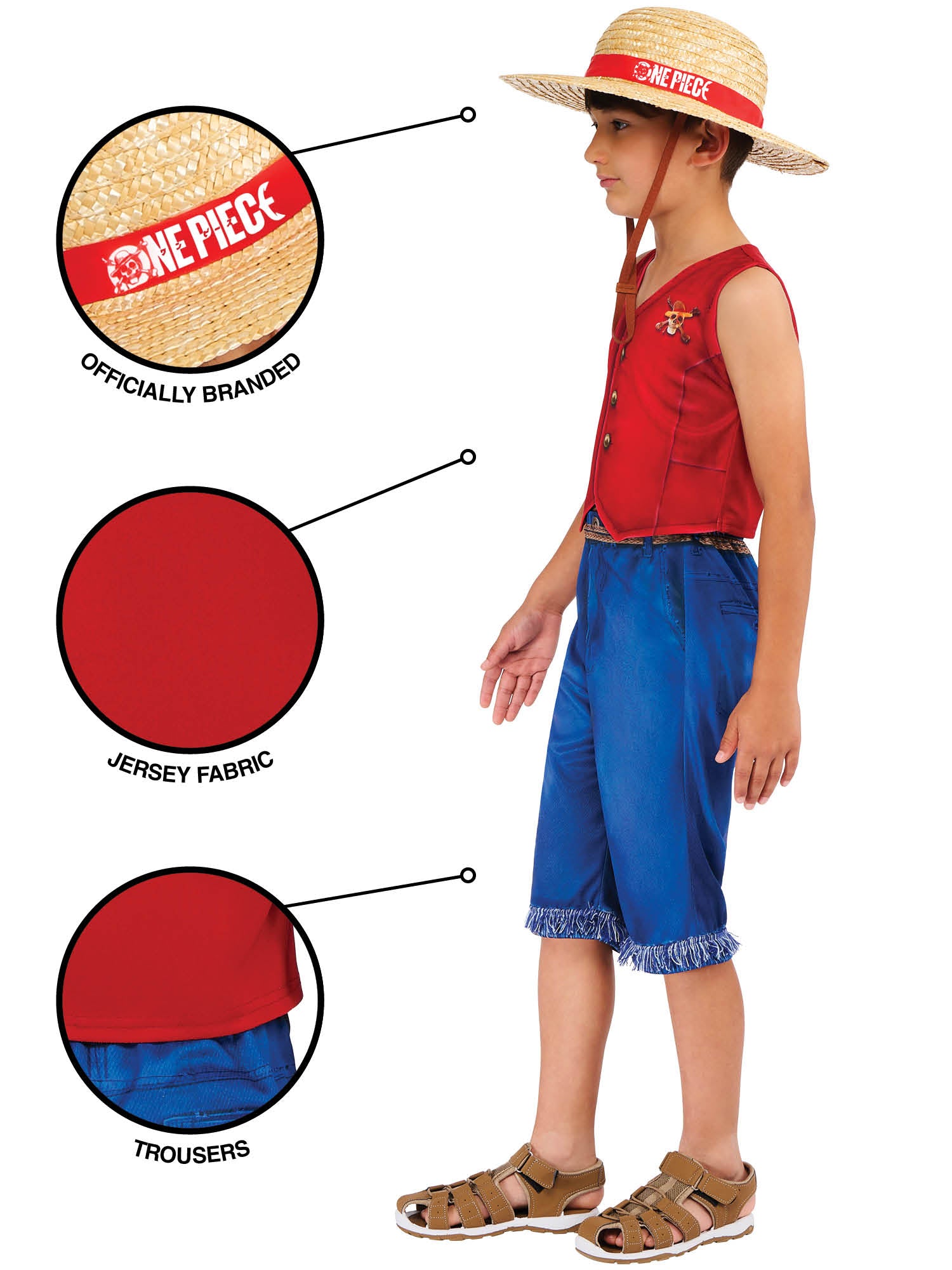 Monkey D. Luffy, One Piece, Multicoloured, Kids Costumes, , Other