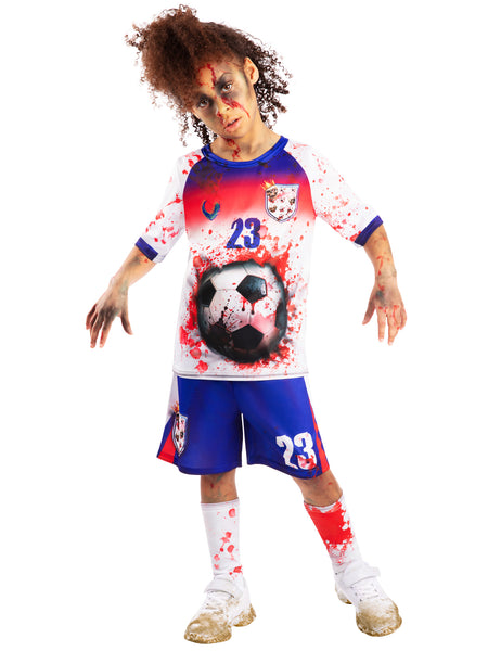 Kids Zombie Ghoulessia R.I.P. Footballer Costume