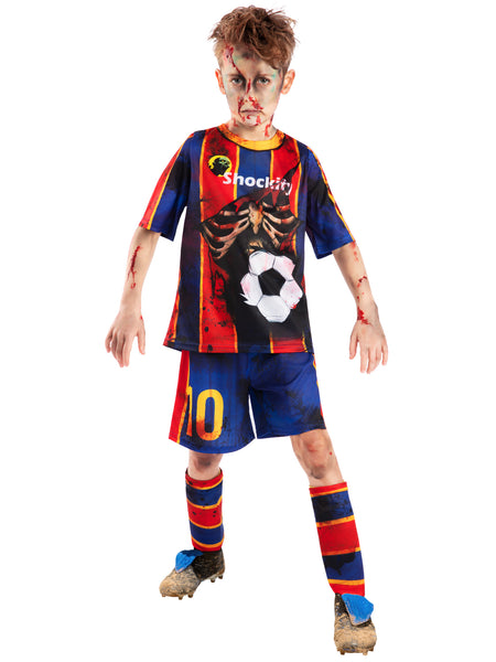 Kids Zombie Mess-icre Footballer Costume