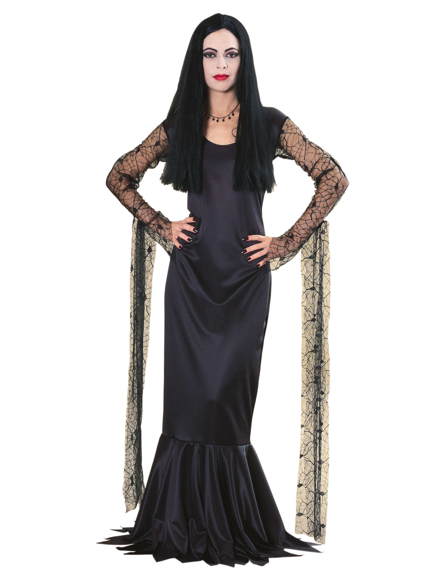 Morticia, Multi, The Addams Family, Adult Costume, Medium, Front